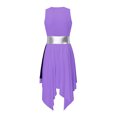 thumbnail image 4 of Haitryli Women Sleeveless Color Block Lyrical Modern Dance Dress Liturgical Praise Tunic Purple XL, 4 of 7