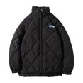 thumbnail image 2 of Abrigo de pan cálido de color sólido de invierno para hombre Abrigo de algodón con capucha informal Pompotops  oipoqjl20381, 2 of 9