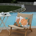thumbnail image 2 of Orange Flower Pillow Covers 20x20 Inch Set of 2 Fall Throw Pillows Outdoor Waterproof Decor for Living Room Sofa Patio Funiture Garden Floral Polyester Pillow Covers 002N, 2 of 6