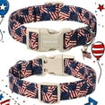 thumbnail image 2 of Collar para perro con la bandera estadounidense con la bandera patriótica del 4 de julio, 2 of 6
