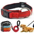 thumbnail image 1 of Magnetic Dog Collar, 2025 New Adjustable Escape Proof Dog Collar with Quick-Release Magnetic Buckle, Double-Layer Premium Fabric, Dot Reflective Design, Fur-Safe (Red,L), 1 of 9
