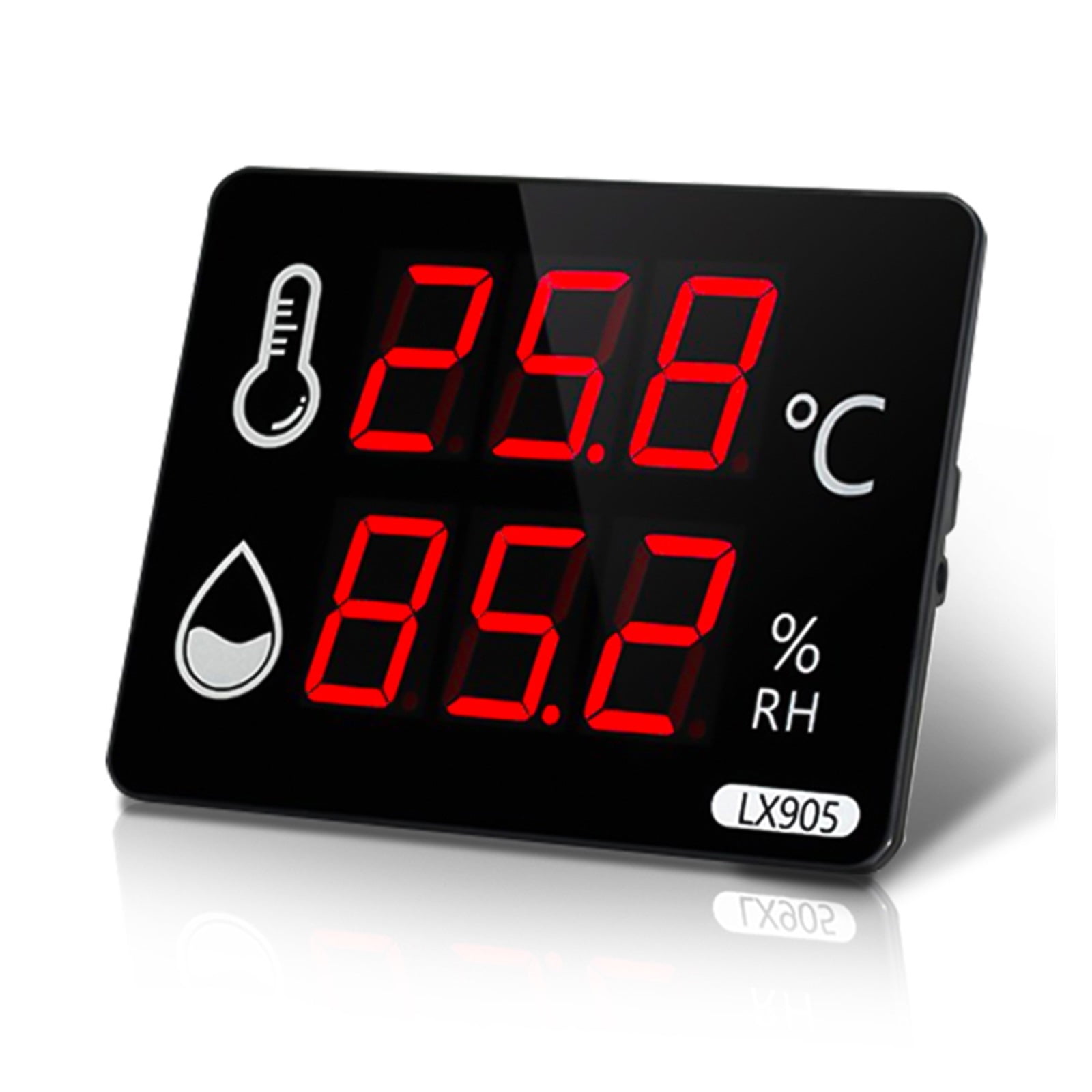 Wall-Mounted Digital LED Thermometer Hygrometer with Humidity Sensor Outdoor Temperater Meter