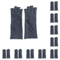 thumbnail image 1 of Minnieouse Guantes para la artritis Soporte para los dedos Brace Sin dedos Medio dedo Mujeres Guante de compresión Ciclismo Escritura Mitones S 10Conjunto, 1 of 6