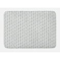 thumbnail image 1 of Grey Bath Mat, Geometric Pattern with Hand Drawn Style Random Square Shapes Abstract Grid, Non-Slip Plush Mat Bathroom Kitchen Laundry Room Decor, 29.5 X 17.5 Inches, Pale Grey and Coconut, Ambesonne, 1 of 2