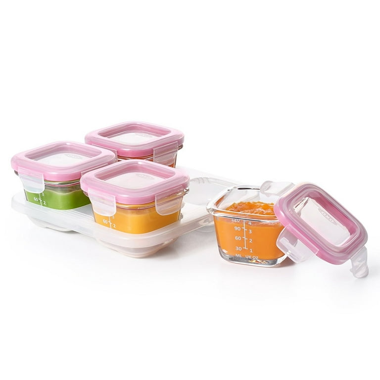 Oxo Tot Glass Baby Storage Blocks 4oz – Bebeang Baby