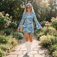 thumbnail image 5 of Alaiyaky Womens 1970's Disco Fancy Dress Costume, 70s Outfits for Women, 70s Retro Hippie Dress with Headband for Hen Party, Music Festival & Theme Party, 5 of 7