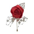 thumbnail image 1 of Broche de flores frescas para el pecho de los novios en forma de corazón, adecuado para bodas, Halloween, Navidad, 1 of 6