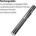 thumbnail image 4 of Pen Light Portable Dual Light Source Led Pen Torch Rechargeable Penlight With Pocket Clip Healthcare Laboratory And Life Sciences Pen Lampblack1pcs), 4 of 5