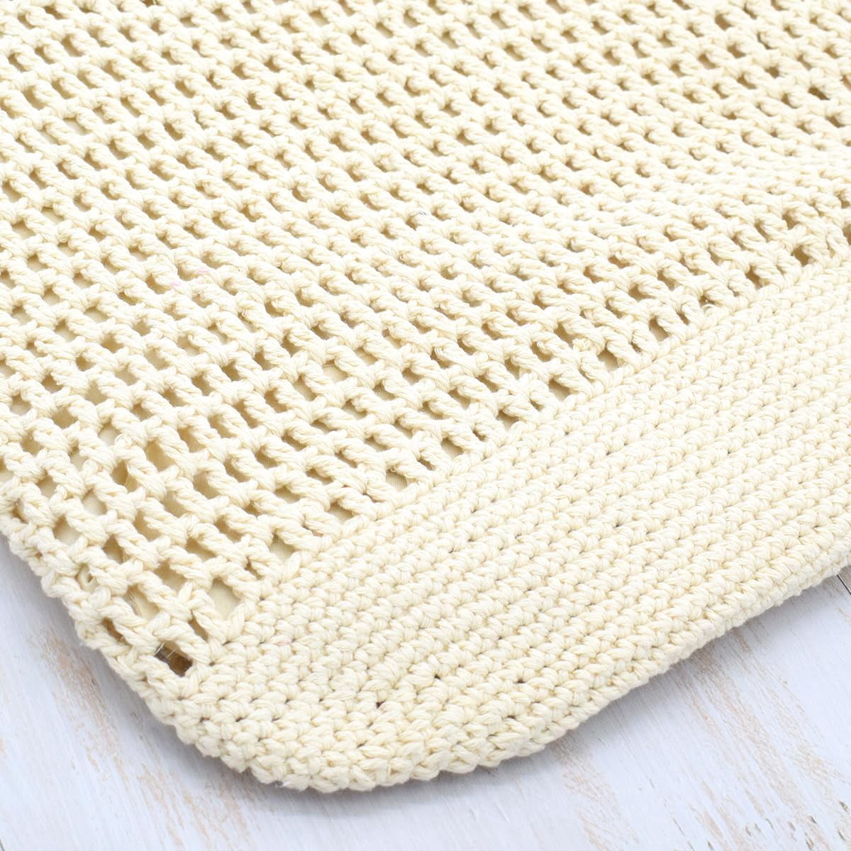 CAILDANL Boho Crochet Summer Handbag Handmade Cotton Rope Knit Shoulder Bags for Women Bohemia Tote for Travel