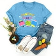 thumbnail image 1 of DPTALR Femmes Décontracté en Vrac Col Rond Manches Lettre Top Chemisier Imprimé T-shirt, 1 of 3