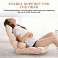thumbnail image 5 of Eurhowing 5-Position Adjustable Floor Chair with Lumbar Support, Foldable Padded Gaming Sofa Chair for Living Room, Reading, Meditation, Ergonomic Design, Beige, 5 of 9