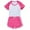 Hot Pink, variant on Tkrady Girls' Clothing Sets Spring Summer Comfortable Soft Solid Color Short Sleeve Tops Shorts Set, Sizes 1-15 Years
