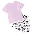 thumbnail image 4 of CAICJ98 Girls Toddler Summer Clothes 2T 3T 4T 5T Kids 2-12 Years Girls Short Sleeve Cow Print T-Shirt Tops Print Shorts Set 2Pcs Casual Toddler Outfits for Girls (Light Purple,3-4 Years）, 4 of 4