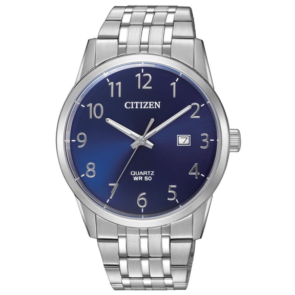 Citizen Men's BI5000-52L Stainless Steel Arabic Blue Dial Analog Quartz Watch