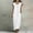 *White, variant on ClodeEU Women's Sleeveless V Neck Ruff Trim Maxi Dress,Casual Loose Linen Sundress with Pockets Black,Women's Plus L