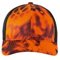 thumbnail image 2 of Yellow Rooster Mens Mesh Back Snapback Cap Kryptek Inferno/ Black, 2 of 4