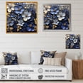 thumbnail image 4 of Designart "Beauty Of Adorned Blue And Gold Violets" Violets Floater Framed Canvas Prints, 4 of 5
