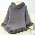 thumbnail image 4 of Cable Knit Sweater Women Sevevn Women Fine Knit Open Front Crewneck Pullover Cape Cardigan Sweater, 4 of 8