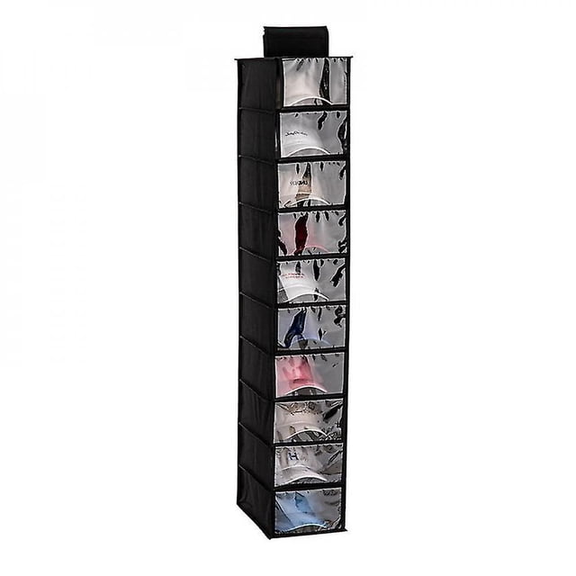 Organizador colgante de 10 capas, bolsa de almacenamiento para sombreros, organizador de armario PWH
