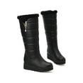 thumbnail image 3 of Gomelly Women Winter Boot Knee High Warm Shoes Faux Fur Snow Boots Comfort Outdoor Work Black 7, 3 of 9
