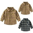 thumbnail image 3 of Hiijoy Infant Boys Plaid Print Long Sleeve Shirt Cotton Casual Button Down Shirt, Sizes 1-6, 3 of 3
