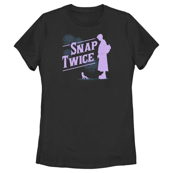 Women's Wednesday Thing Snap Twice  Graphic Tee Black X Large