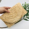 thumbnail image 4 of Bolso de mano de paja para mujer, bolso de playa tejido bohemio, informal, para boda, fiesta, graduación (marrón) Tmvgtek Para Estrenar, 4 of 6