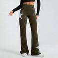 thumbnail image 2 of Xdegoge Flare Pants for Women, Wide Leg High Waisted Star Pattern, Stretchy Comfortable, Casual Streetwear Trousers, 2 of 9