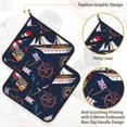 thumbnail image 4 of PRIYAL Retro Groovy Flower Bee Honeycomb Pot Holder Set of 2,Heat Resistant Potholders Oven Hot Pads for Kitchen Cooking Baking BBQ, 4 of 14