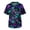 Dark Purple, variant on Men's Halloween Scrub Tops V-Neck Short Sleeve Bat Lightning Print Medical Work Shirt with Chest Pocket Comfortable Pullover Uniform for Clinic Black L