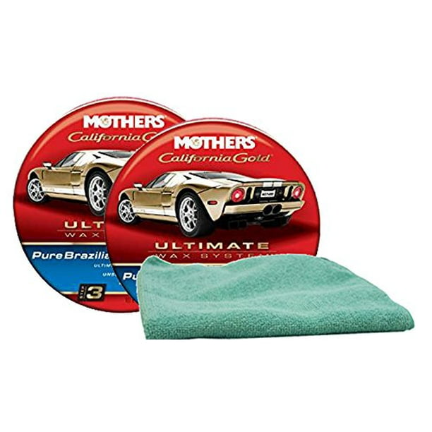 Mothers California Gold Pure Brazilian Carnauba Wax (12 oz) Bundle with