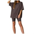 thumbnail image 5 of Conjunto deportivo de manga corta y pantalones cortos para mujer, para yoga y running - S-XXXL, 5 of 5