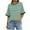 Green, variant on ABATAB Striped Shirts for Women Baggy Elbow Length Crew Neck Tunic Tops with Pockets Classic Graphic Printed Casual Tee Blouses(X-Large,Wine)