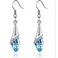 thumbnail image 1 of Pendientes de estilo joyería con brillantes diamantes de cristal austriaco, pendientes de pianista, regalo ideal, cómodos de llevar, buen material, 1 of 6