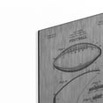 thumbnail image 2 of Luxe Metal Art 'Football Blueprint Patent White' Metal Wall Art, 12"x16", 2 of 7
