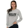thumbnail image 4 of Autism Seeing the World Differently Plus Size Long Sleeve Graphic Tee Shirt Brisco Brands 3X, 4 of 5