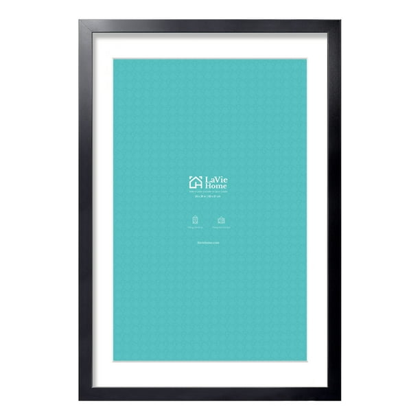 Marco de póster LaVie Home, 24 x 36 cm, negro para fotos de 20 x 30 cm