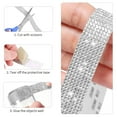 thumbnail image 4 of EANLOLY 4 Rolls Crystal Rhinestone Ribbon Self Adhesive Strips, Diamond Bling Tape with 2 mm Rhinestones 4.5 Yards, Sticker Roll for Arts Crafts Wedding Party DIY Event Car Phone Decoration (Silver), 4 of 7