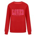 thumbnail image 4 of Printemps TIMIFIS Valentines Day Cadeaux pour Elle Chandail Cœur pour Femmes Mode Mignon Imprimé Amour Chandails à Col Rond Décontractés Manches Longues Tenues de Printemps Automne - Printemps/été, 4 of 4