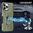 thumbnail image 2 of for Apple iPhone 14 Pro Max Case with Metal Ring Kickstand for Women & Men, Heavy-Duty Protection Shockproof Bumper Cover Case for Apple iPhone 14 Pro Max TY Green, 2 of 18