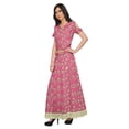 thumbnail image 3 of Moomaya Printed Cold Shoulder Cotton Crop Top Skirt Set Party Wear Ethnic Set, 3 of 6