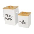 thumbnail image 3 of 2 recipientes para almacenar comida para gatos, tarros para golosinas de perros, regalo, prácticos recipientes para comida de mascotas, tarro para Blanco, 3 of 9