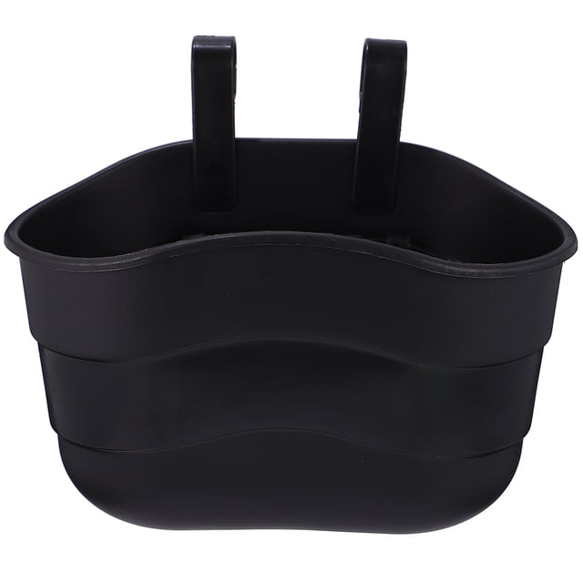 WORGEOUS 1 canasta de scooter para niños, canasta de bicicleta, canasta de plástico para colgar en el manillar para niños (negro)