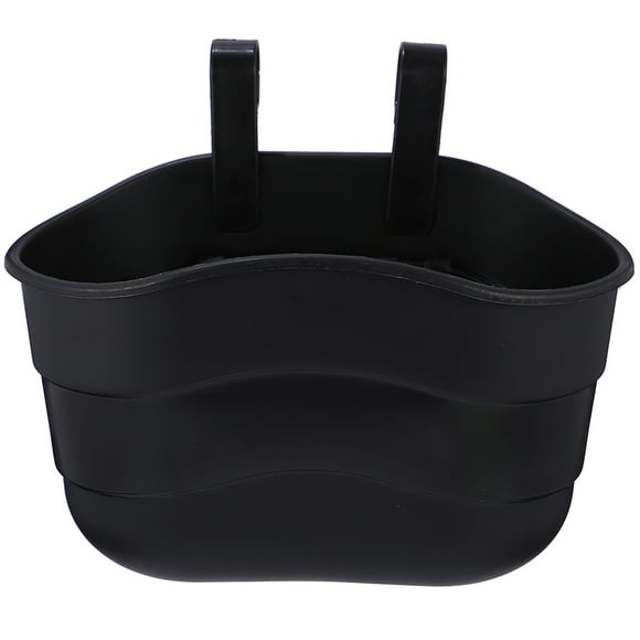 WORGEOUS 1 canasta de scooter para niños, canasta de bicicleta, canasta de plástico para colgar en el manillar para niños (negro)