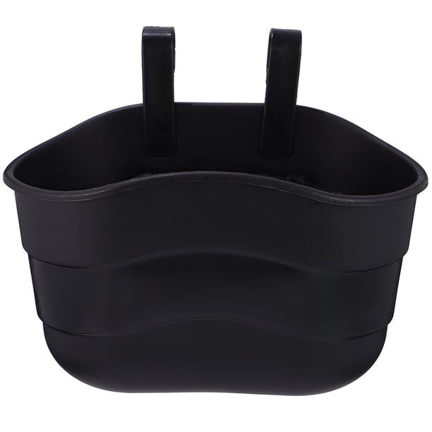 WORGEOUS 1 canasta de scooter para niños, canasta de bicicleta, canasta de plástico para colgar en el manillar para niños (negro)