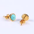 thumbnail image 3 of Women Gold Color Ear Piercing Stone Bead Onyx Black Crystal Earring, 3 of 6