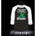 thumbnail image 2 of Shop4Ever Men's I'm Here Because I was Told There Would Be Dragons Raglan Baseball Shirt Large Black/White, 2 of 4
