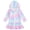 Colorful, variant on CPNG Girls Swim Cover Up Solid Color Hooded Zip Up Terry Swimsuit Coverup Towel Bathing Suit Bathrobe Absorbent Pool Beach Robe Dress(Colorful,3-4 Years)