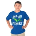 thumbnail image 3 of Funny Dino Puns Are Pterrible Joke Crewneck T Shirts Boy Girl Teen Brisco Brands L, 3 of 6