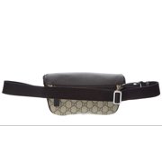 Gucci GG Supreme Canvas Belt Bag Beige Black Waist Bag New